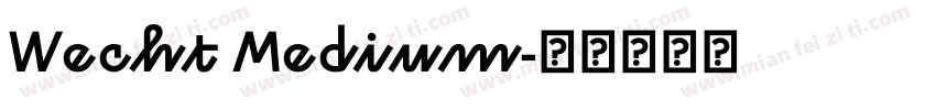 Wecht Medium字体转换